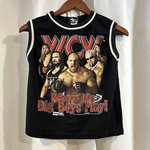 Vtg 1998 GOLDBERG WCW Jersey Youth Tank top shirt WHERE THE BAD BOYS PLAY - Picture 1 of 5