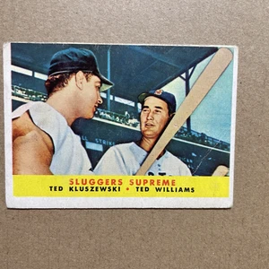 1958 Topps #321 - Sluggers Supreme: Ted Williams, Ted Kluszewski - Imagen 1 de 2