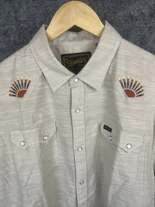 Howler Bros Pearl Snap Shirt Crosscut Deluxe Rising Sun Western Camp Sun XL NWT - Picture 1 of 8