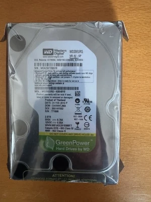 WD 2TB AV-GP 3,5“ 64MB WD20EURS interne Festplatte Western Digital - Bild 1 von 3