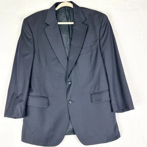 Jos A Bank Wool Blazer Size 42S Navy Two Button - Picture 1 of 6