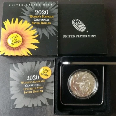 2020 P Uncirculated $1 Women's Suffrage Centennial Commemorative Silver Dollar - Image 1 of 3