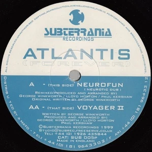 Atlantis - Neurofun / Voyager II - UK 12" Vinyl - 1999 - Subterrania Recordings - Picture 1 of 1