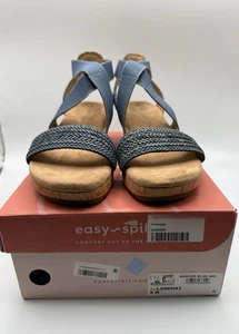 Easy Spirit blaue Damen-Sandalen Lorena 2 gewebte Fersenriemen Größe 8M - Bild 1 von 7