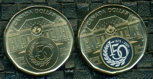 2025 Canada $1 Supreme Court 150th Ann. Loonies, Both Colourized and Non-Colour - Picture 1 of 3