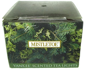 Yankee Candle Retirado "MISTLETOE" Caja de 12 Luces de Té Perfumadas ~ RARO ~ NUEVO - Imagen 1 de 1