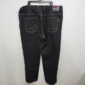 Vintage Y2K PHAT FARM Jeans 48x34 Men’s Black Wash Hip Hop Baggy Skater Fit - Picture 1 of 21