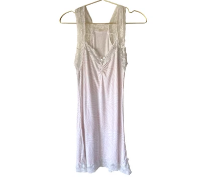 Honeydew Intimates 粉色斑马花边装饰懒人 Chemise 睡衣 M — 第 1/4 张图片