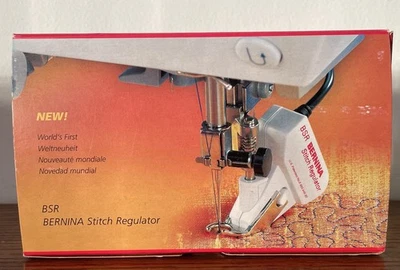 NEW Bernina BSR Stitch Regulator - Foot in original tin with manual - Image 1 of 4