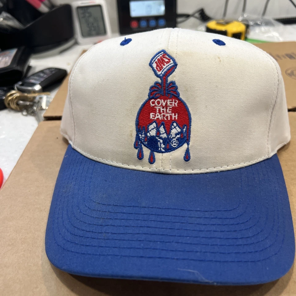 复古 Sherwin Williams Cover The Earth 平沿帽 90 年代卡车司机新品 — 第 1/2 张图片