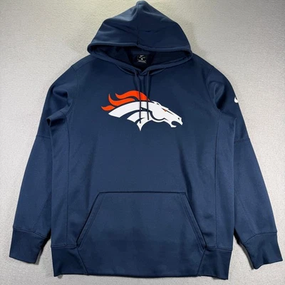 Толстовка с капюшоном Denver Broncos Nike NFL Dri-Fit логотип мужская большой футбол - Изображение 1 из 4