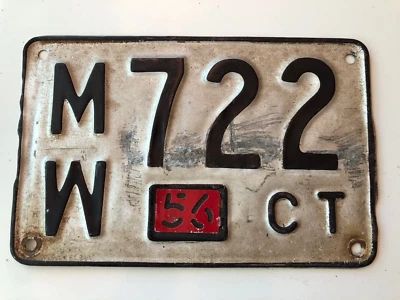 1956 Connecticut  Motorcycle License Plate — 第 1/2 张图片