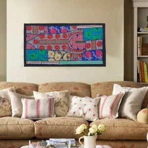 Indian Tapestry Hippie Decor Wall Hanging Bohemian Patchwork Tapestries Runner - Picture 1 of 8