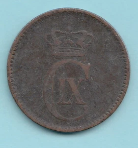 DENMARK 1874 5 ore - KM#794 - Christian IX - R134 circ. - Picture 1 of 2