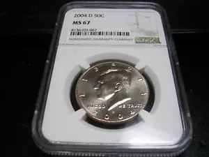 2004-D Kennedy BU Half Dollar 50c NGC MS67 - Picture 1 of 2