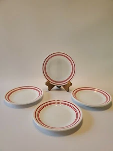 Vintage Corelle USA 6,75" Brot und Butter Teller Klassisch Cafe 4er Set EUC - Bild 1 von 12