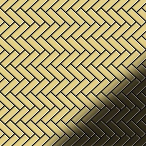 Mosaico de mosaico de latón metálico macizo de oro laminado de 1,6 mm de espesor Espiga-BM - Imagen 1 de 3