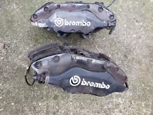 Pair of Peugeot 406 Coupe Brembo Front Brake Calipers 4 Pot - Picture 1 of 10