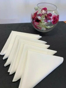6 x Tovaglioli bianchi semplici 40 cm x 40 cm (LON) - Foto 1 di 3