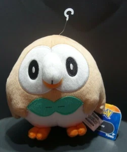 Peluche oficial Tomy Pokemon Rowlet Sun Moon raro difícil de encontrar nuevo con etiquetas 6" de alto 2017 relleno - Imagen 1 de 9