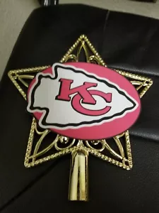 Kansas City Chiefs inspired Christmas Tree Topper Top Ornament Ornaments NFL #2 - Picture 1 of 7