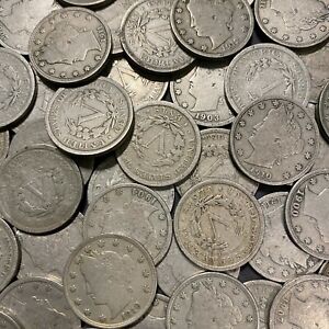 ☆ 50x Liberty Head V Nickels ☆ 5 Cent US Coins ☆ Estate Sale Lot 1883-1912 Rare☆