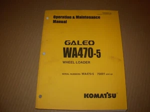 Komatsu WA470-5 Wheel Loader Operation Maintenance Manual , s/n 70001 - up   - Picture 1 of 4