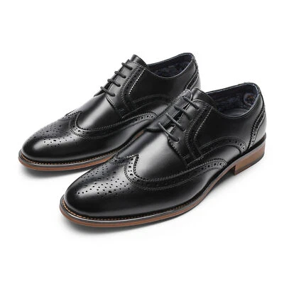 Men's Brogues Dress Oxfords Shoes Business Formal Derby Wedding Shoes Size US - Image 1 of 4