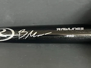 Brandon Marsh Phillies Auto Signed Bat Beckett Hologram Black - Picture 1 of 3