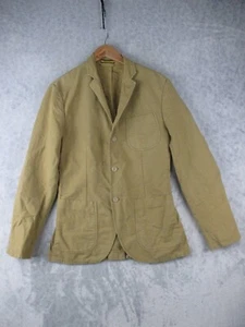Ralph Lauren Rugby Jacket Men Size S Tan Linen Bland Outdoor Sport Coat Blazer - Picture 1 of 16
