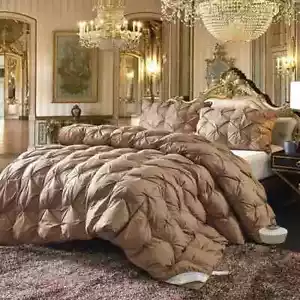 Duck Down Duvet Bed Velvet Comforter Queen King Feather Quilts Winter Keep - Picture 1 of 29