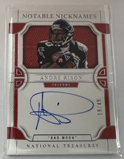 2022 National Treasures Andre Rison Notable Nicknames Auto #/49 Atlanta Falcons