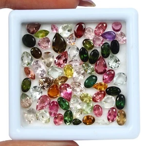 15.00 Cts/67 Pcs Natural Untreated Multi-Color Tourmaline Mix Cut Loose Gems Lot - Picture 1 of 3