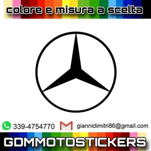 Adesivo PRESPAZIATO replica logo MERCEDES misura e colore a scelta - Imagen 1 de 17