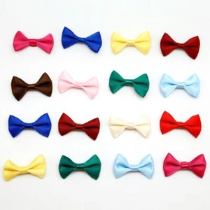 Satin Colorful Mini Ribbon Clips Wedding Bow Tie Decor Crafts Hair Clip 25pcs - Picture 1 of 23