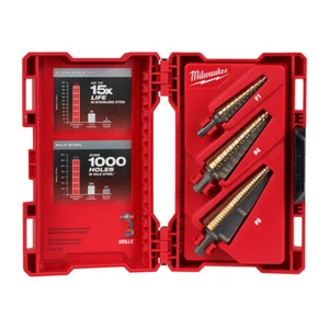 Milwaukee 48-89-9291 Milwaukee Cobalt Step Drill Bit 3PC Set - Picture 1 of 2