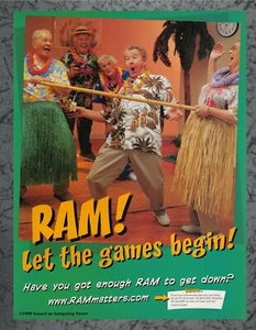 Ram Matters.com Limbo 128 MB RAM :O 1999 Vintage Print Ad Art - Bild 1 von 1