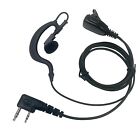 G Shape Two Way Radio Earpiece with Mic Headset 2Pin For Kenwood Retevis Baofeng