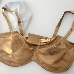 INLYRIC Damen transparenter trägerloser Halb-BH plus feines Netz Bügel Unterstützung 42DD - Bild 1 von 6