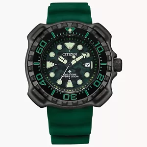 Citizen Promaster Eco-Drive Men's Calendar Green Poly Band Watch 47mm BN0228-06W - Picture 1 of 4