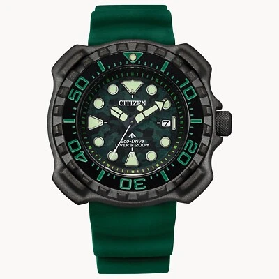 Citizen Promaster Eco-Drive Men's Calendar Green Poly Band Watch 47mm BN0228-06W - Image 1 of 4