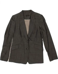 MASSIMO DUTTI Womens 2 Button Blazer Jacket IT 42 Medium Grey Acetate BL28 - Picture 1 of 4