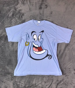 Vintage Y2K Disney Aladdin Genie Face T-Shirt Blue XL - Picture 1 of 7