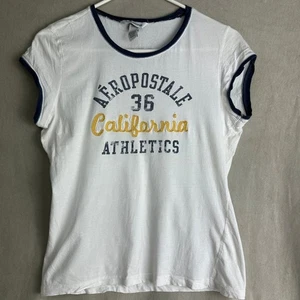 Aeropostale Y2k ringer t-shirt vintage elena gilbert graphic top baby tee medium - Picture 1 of 4