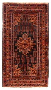 Vintage Hand-Knotted Area Rug 3'11" x 7'2" Traditional Wool Carpet - Picture 1 of 9