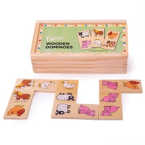 Bigjigs Toys Holz Dominosteine Spielzeug Bauernhof Tier Illustrationen - Bild 1 von 5