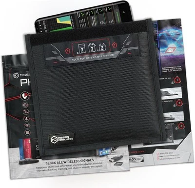 Mission Darkness Non-Window Faraday Bag for Universal Phone Size, Black  - Image 1 of 4