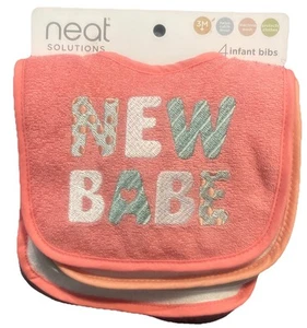 Neat Solutions Baby Girl Bibs 4Pcs - Picture 1 of 5
