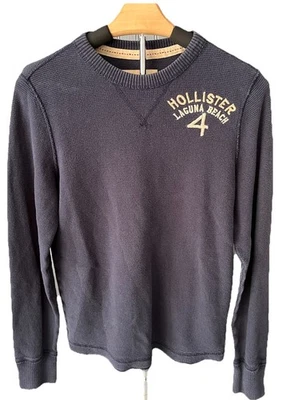 VTG Men’s Hollister Size Small Blue Thermal Waffle Y2k Laguna Beach Surfer Cali - Image 1 of 4