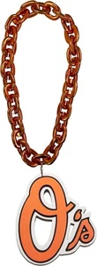 Baltimore Orioles MLB Orange Fan Chain 10 Inch 3D Foam Necklace - Picture 1 of 1